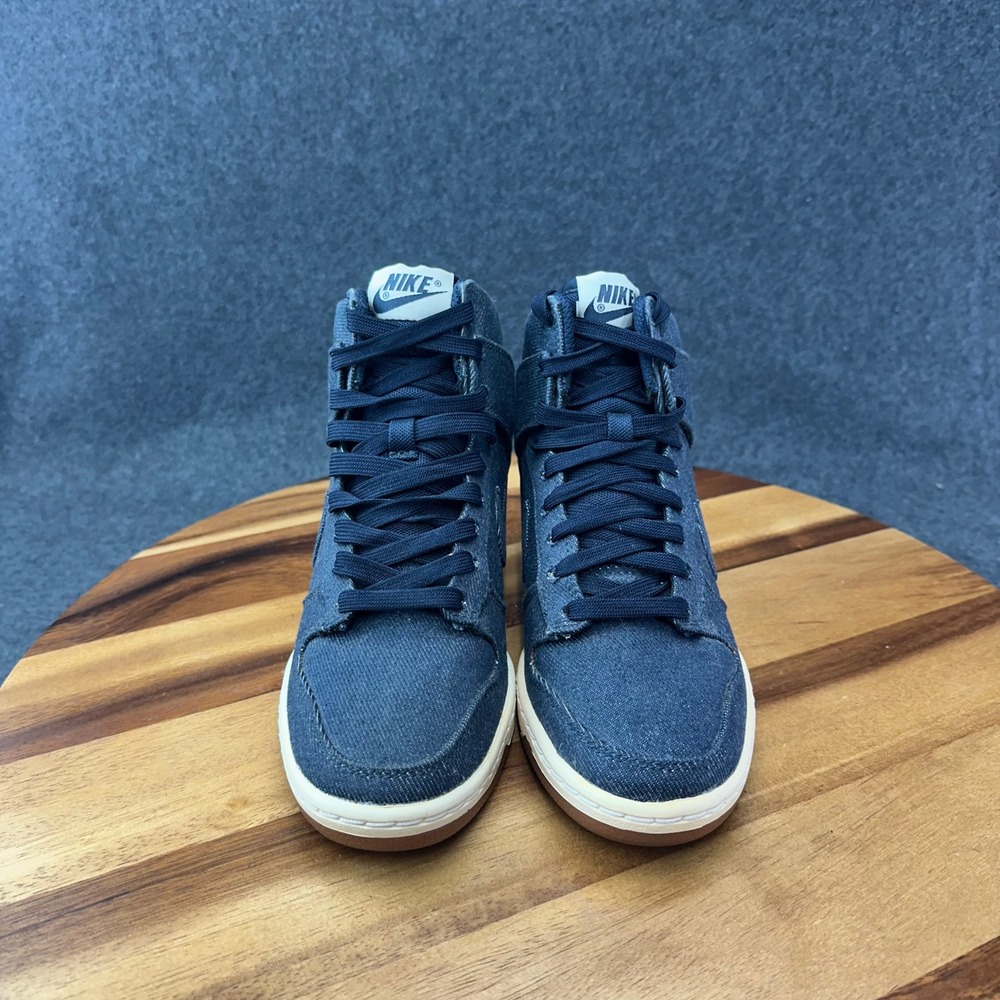 Nike Dunk Sky Hi Essential Hidden Wedge Navy Gum Women's Size 5.5 644877-400 - Picture 3 of 11